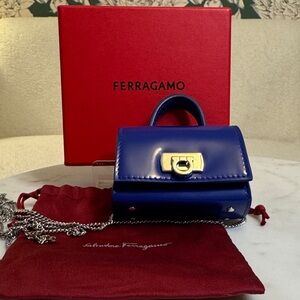 Salvatore Ferragamo Blue Mini Bag New FULL INCLUSION Rare!
